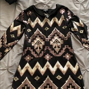 Express sequin mini dress new with tags